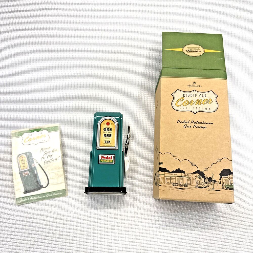 Hallmark Kiddie Car Corner Collection Pedal Petroleum Gas Pump NIB
